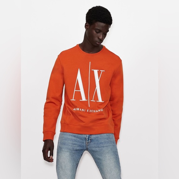 Armani Exchange Light Orange Crew neck sweatshirt - Picture 7 of 9
